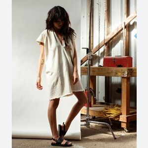 Miranda Bennett Studio Everyday Dress In Earthen Denim Plant Dyed OS